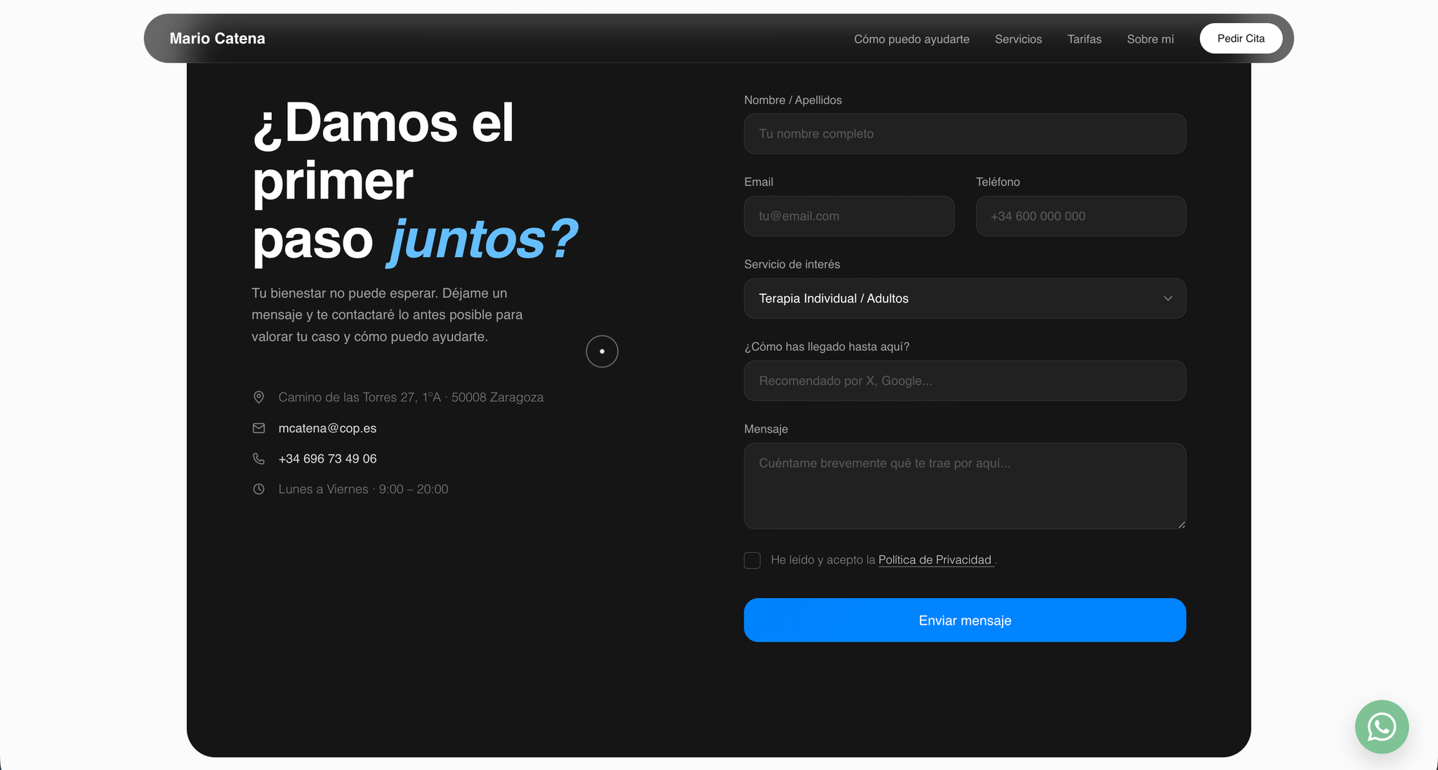 Formulario de contacto