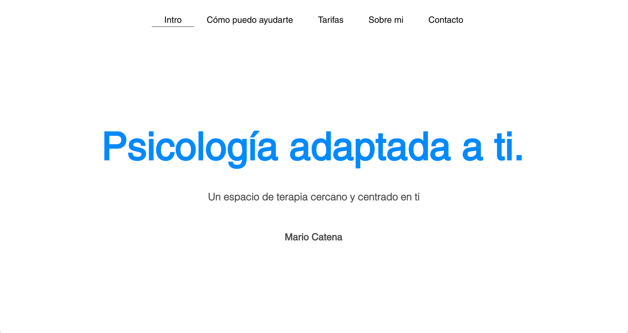 Diseño anterior de la web de Mario Catena
